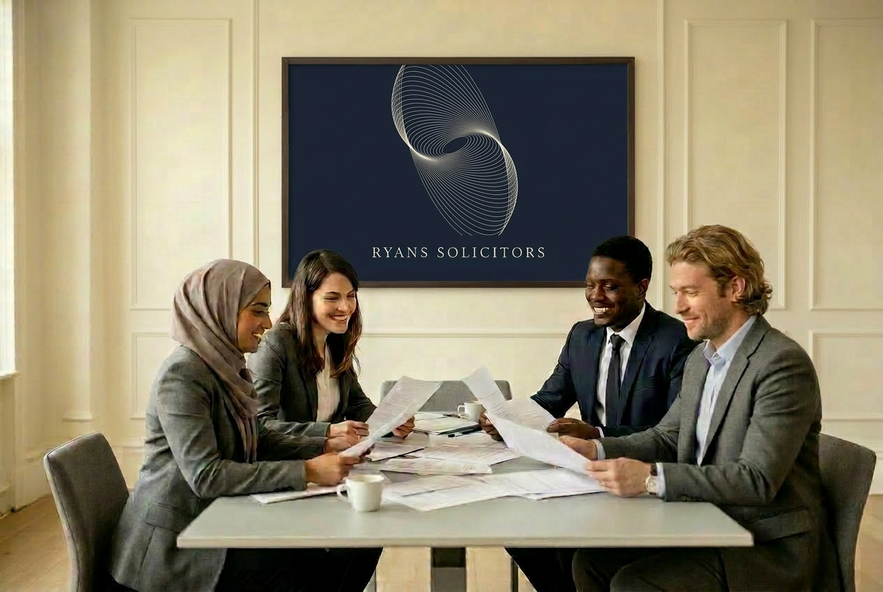 Our team of solicitors collaborating in the office